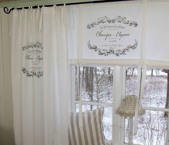 photo landhausgardinen für küche