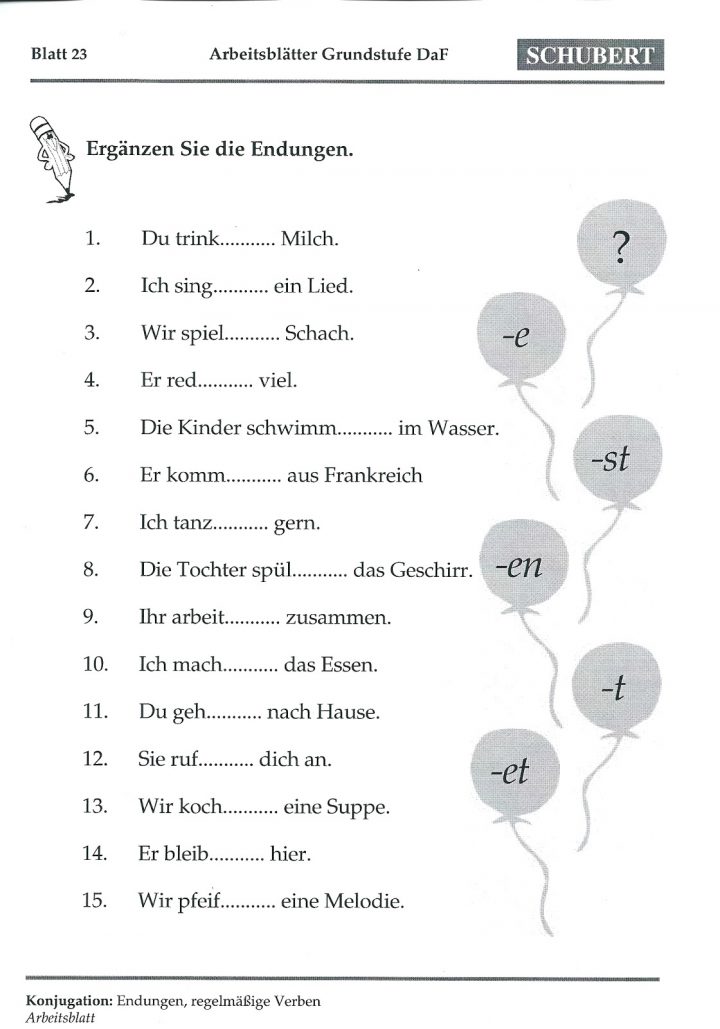 arbeitsblatter deutsch daf