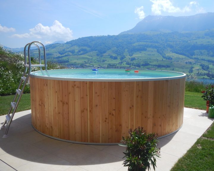 galerie pool mit holz