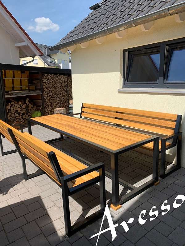 aufnahme gartenmöbel set alu holz