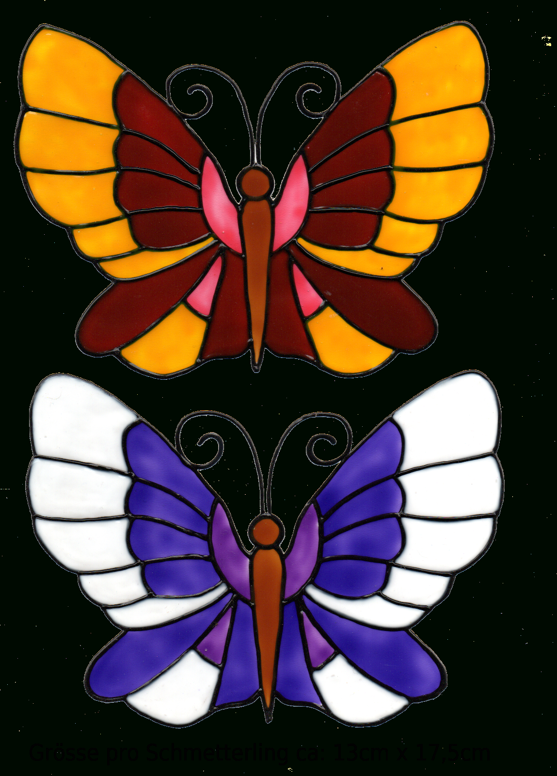 086 Fensterbild Window Color Bild Fensterfolie Sticker für Window Color Schmetterling