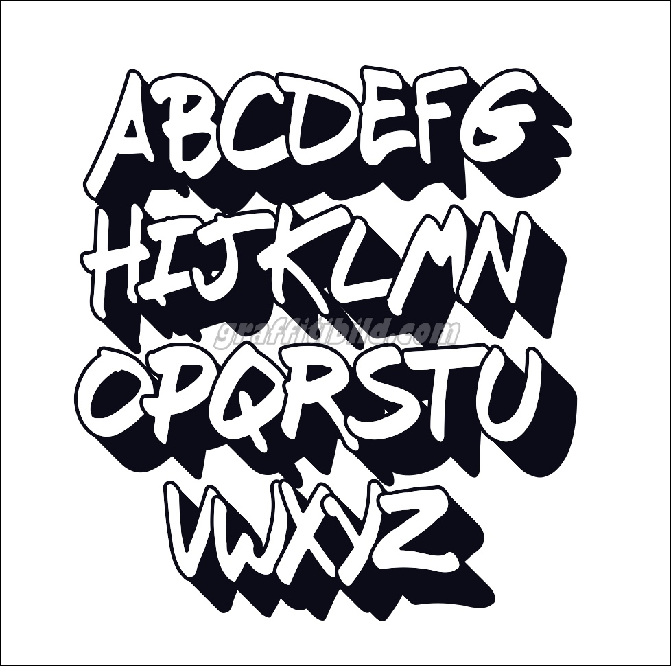 10 Coole Graffiti Abc Buchstaben Ausdrucken Kostenlos innen Buchstaben Schablonen Kostenlos