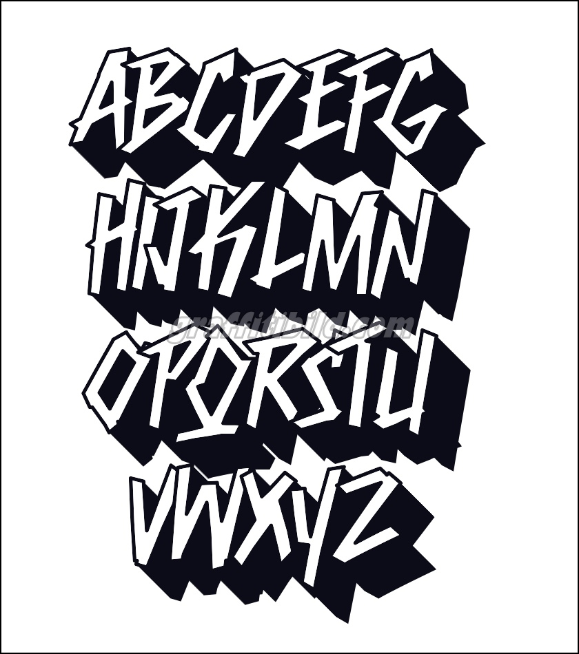10 Coole Graffiti Abc Buchstaben Ausdrucken Kostenlos innen Graffiti Schrift Buchstaben Az