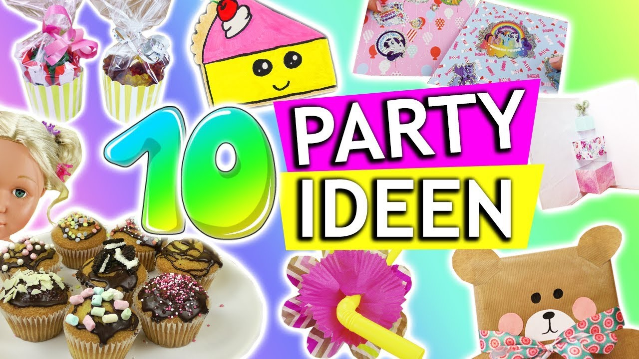 10 Diy Party Ideen | Kindergeburtstag Diys | Geschenkideen Zum Geburtstag |  Party Deko | Diy Kids für Kindergeburtstag Ideen Für 10 Jährige Mädchen