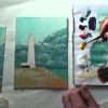 10-Minuten-Malerei: Leuchtturm Vor Sturmhimmel für Malvorlagen Acrylmalerei