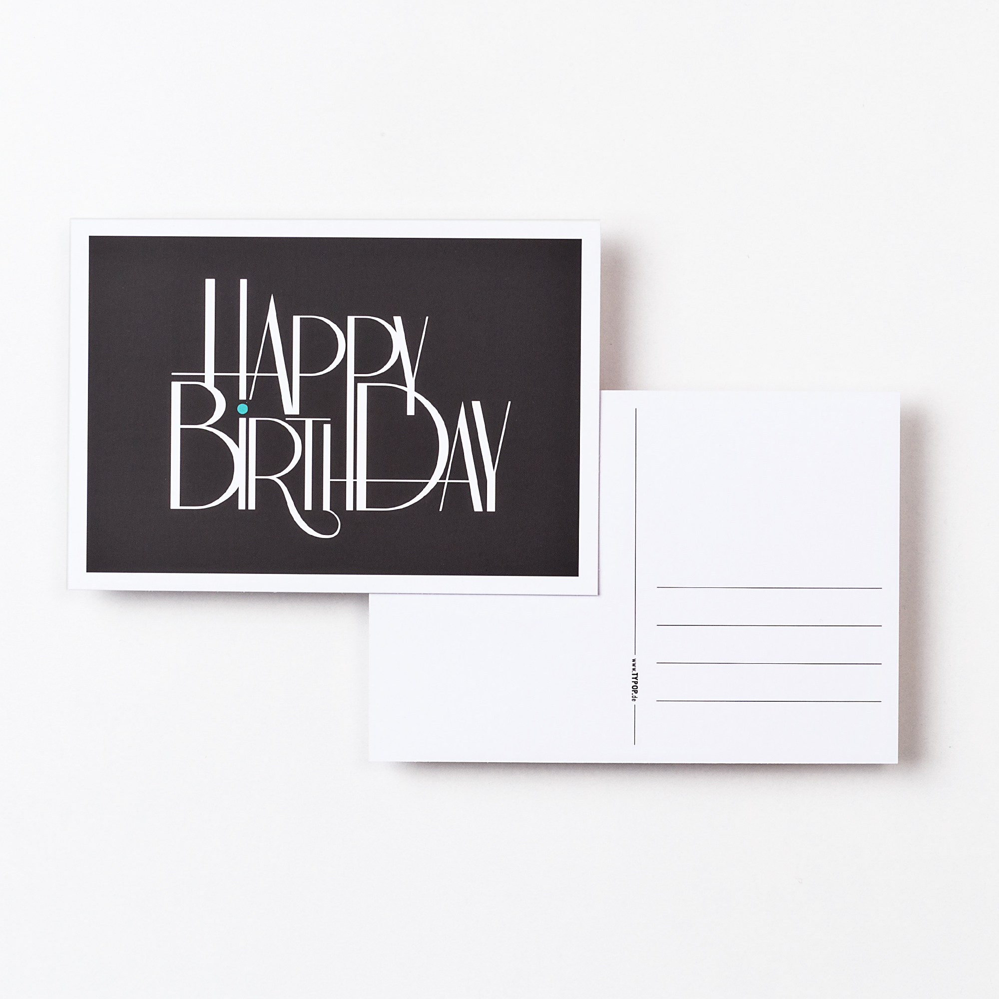10-Teiliges Set Geburtstagskarte &quot;happy Birthday&quot; Din A6 innen Geburtstagskarten Schwarz Weiß