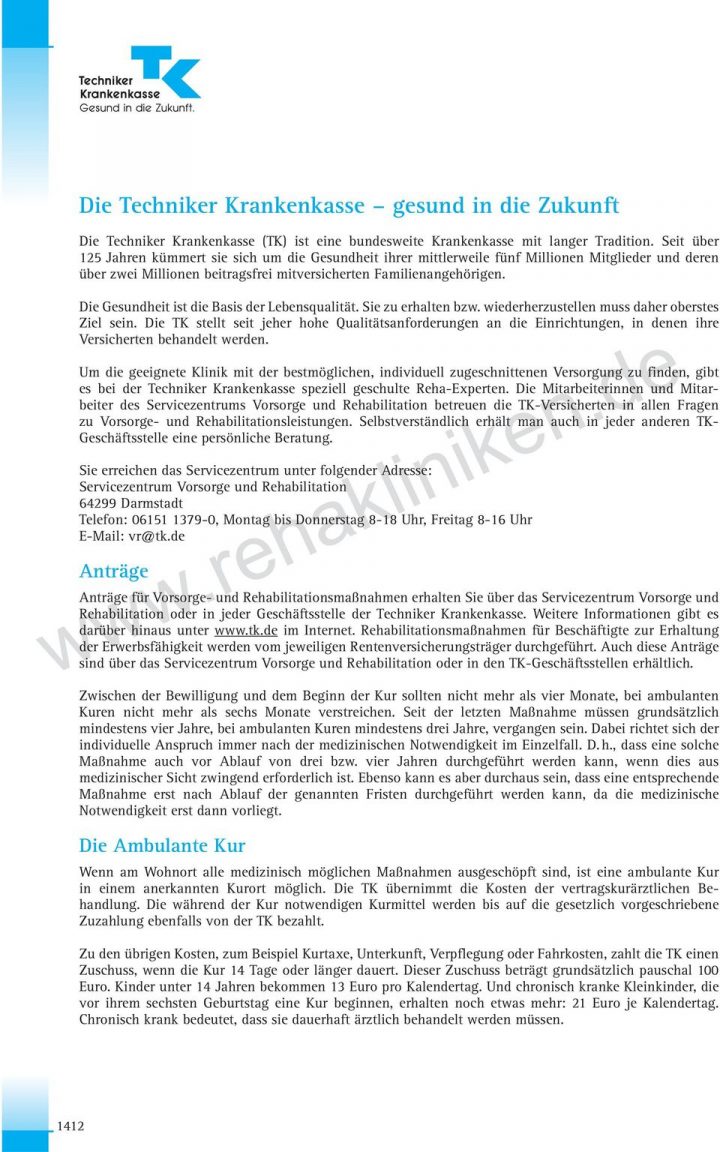 10. Tk Techniker Krankenkasse - Pdf Free Download in Mutter Kind Kur Techniker Krankenkasse