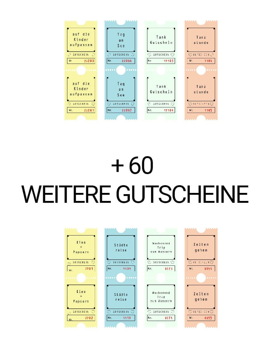 101 Gutscheine Zum Sofort-Drucken (Mit Bildern) | Gutscheine bei Selbstgemachte Gutscheine Für Freund