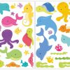 34-Teiliges Comic Fische Wandtattoo Set Kinderzimmer Babyzimmer Wal  Schildkröte innen Fische Comic