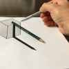 3D Cube With Pencil Illusion bestimmt für 3D Würfel Zeichnen