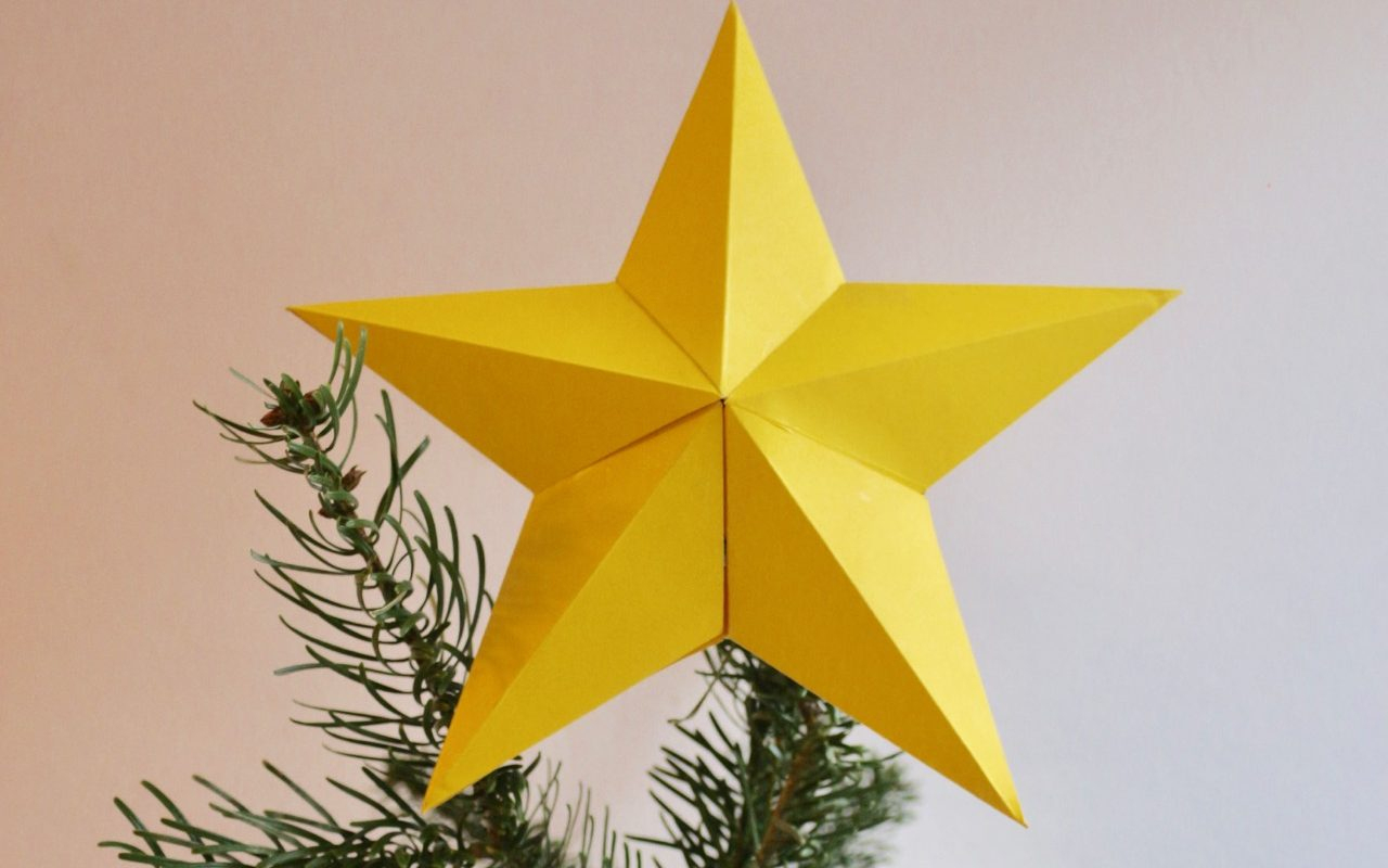 3D-Stern Für Die Weihnachtsbaumspitze Falten - Hans Natur Blog verwandt mit Stern Zum Basteln