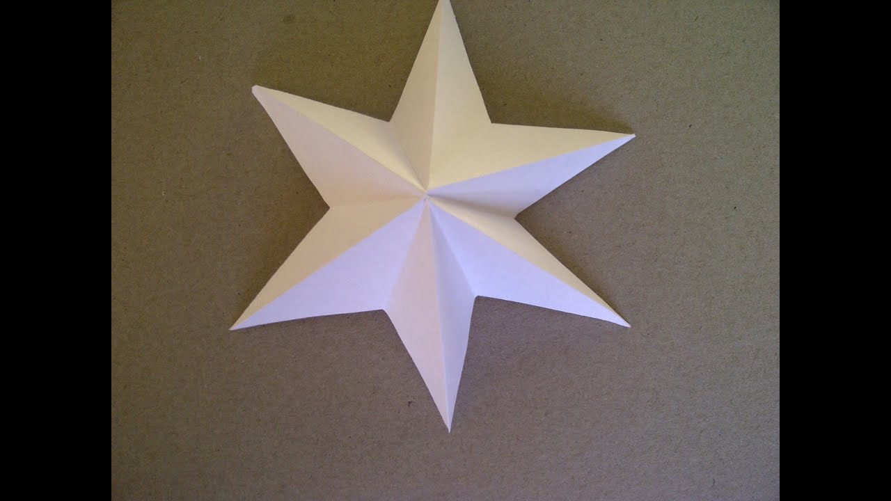 3D-Sterne Basteln. 6-Zackiger Stern Aus Papier Falten Sehr Einfach. in Weihnachtsstern Basteln Einfach