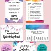5 Geburtstagskarten Und 20 Sticker verwandt mit Geburtstagkarten