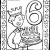 6. Geburtstag Mit Torte - Kiddimalseite ganzes Malvorlage Geburtstag