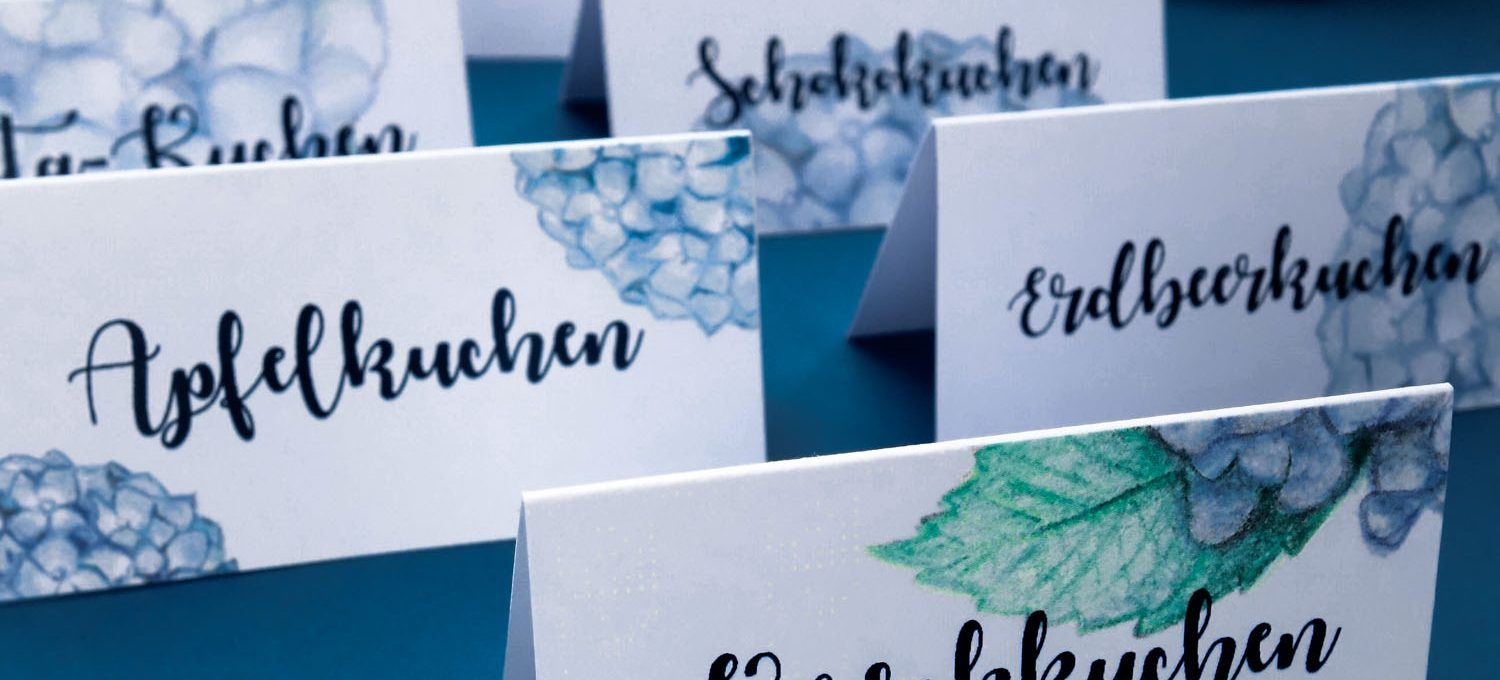 6 Hortensien-Tischkarten Zum Ausdrucken (Freebie) | Bel für Tischkarten Zum Ausdrucken Und Beschriften