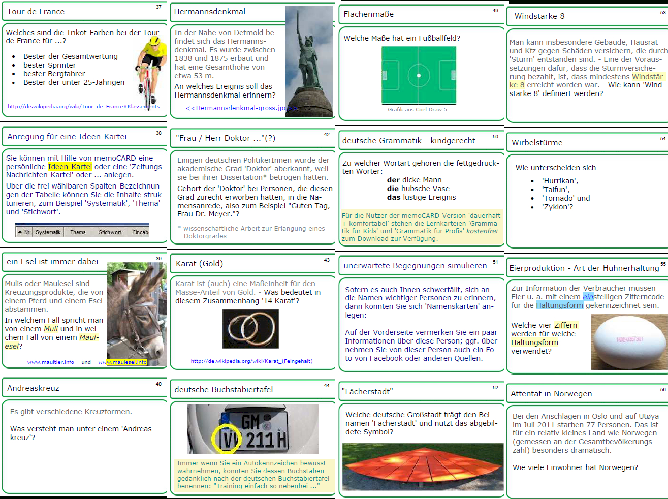 60 Quiz-Fragen, Teil 1 - Lernkarten Als Alternative bestimmt für Quizfragen Allgemeinwissen Fragen Und Antworten Pdf