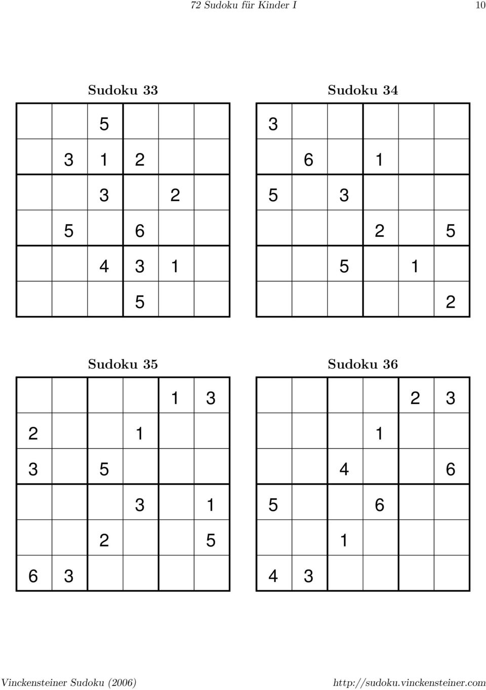 72 Sudokus Für Kinder Und Einsteiger - Band I - Pdf Free ganzes Sudoku Für Schulkinder