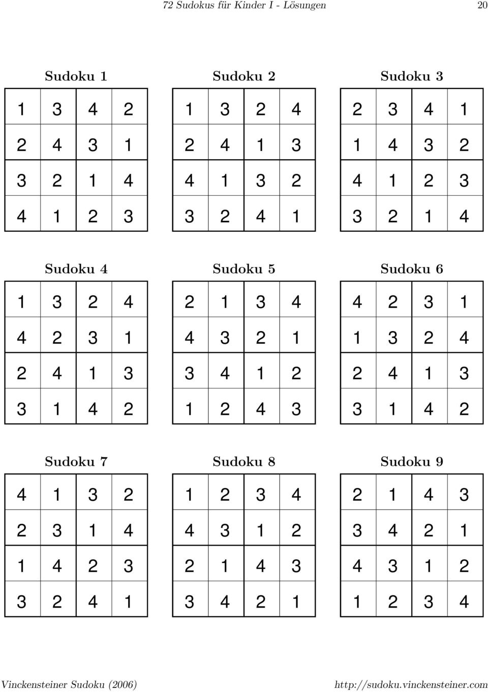 72 Sudokus Für Kinder Und Einsteiger - Band I - Pdf Free über Sudoku Für Schulkinder