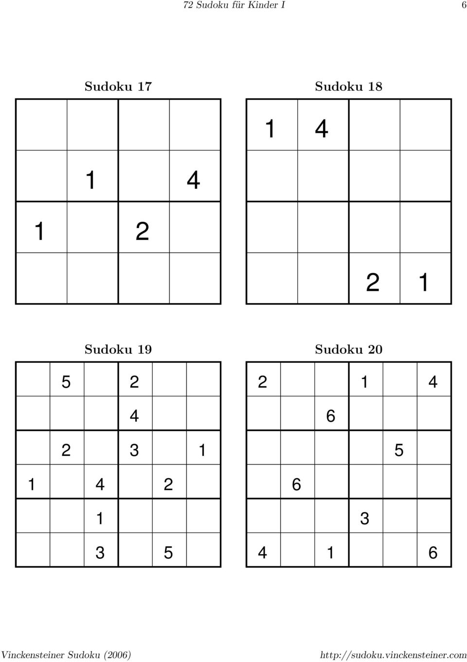 72 Sudokus Für Kinder Und Einsteiger - Band I - Pdf Free über Sudoku Für Schulkinder