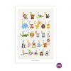 Abc Zahlen Poster Tiere, Kinderzimmer Poster | Kinderzimmerdekoration, Abc  Poster Sand | mit Tierbilder Für Kinderzimmer