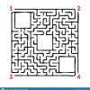 Abstraktes Quadratisches Labyrinth Spiel Für Kinder über Labyrinth Spiele Kostenlos