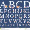 Alphabet-Buchstabe Mit Dekorativer Blume Vektor Abbildung mit Blume Mit 6 Buchstaben