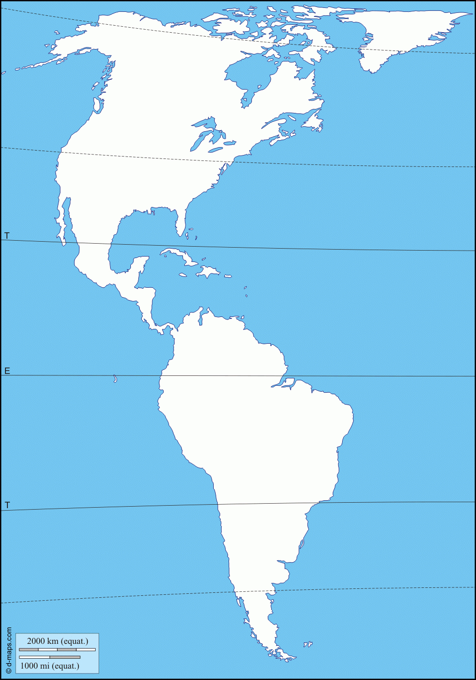 Amerika: Kostenlose Karten, Kostenlose Stumme Karten in Stumme Karte Südamerika