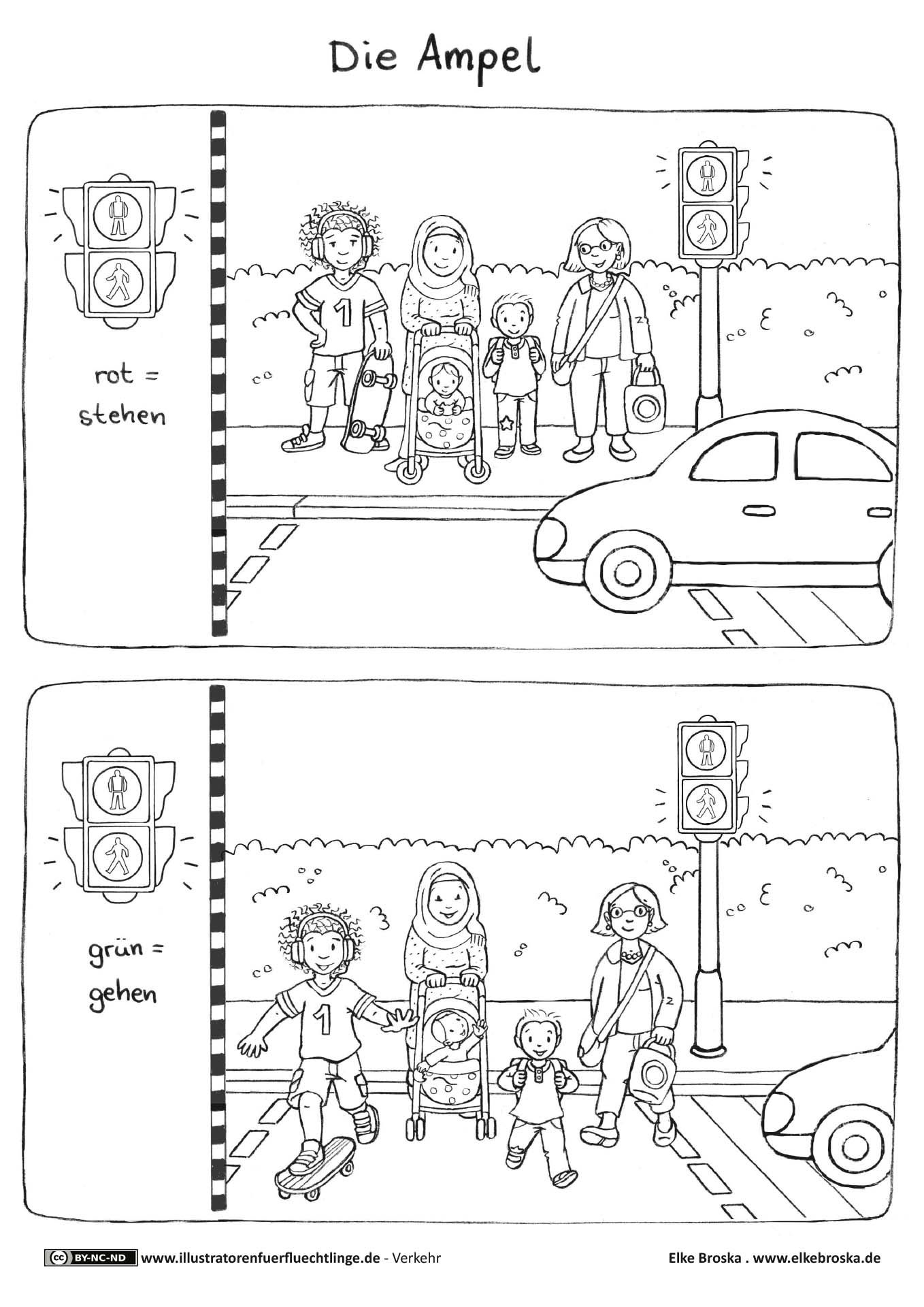 Ampel (Mit Bildern) | Verkehrserziehung Grundschule in Verkehrserziehung Grundschule Arbeitsblätter