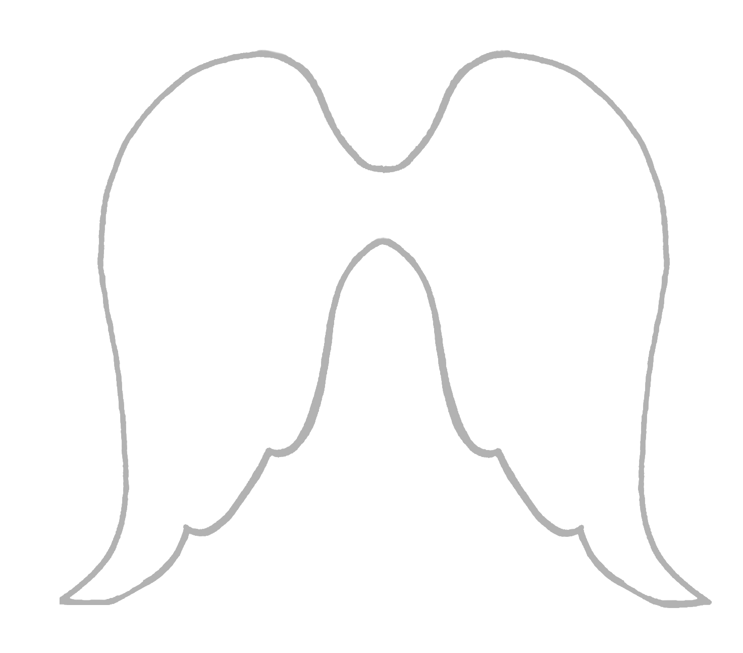 Angel-Wings Pattern … | Weihnachtsschablonen, Weihnachten bestimmt für Bastelvorlage Engelsflügel