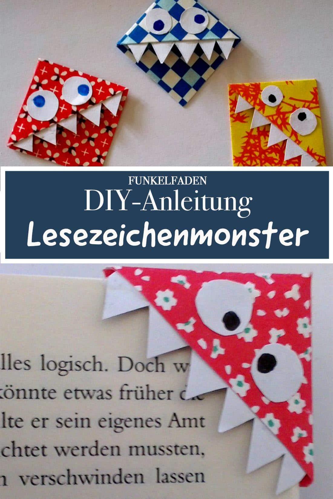 Anleitung - Einfache Monster Lesezeichen Basteln Mit Kindern für Lesezeichen Basteln Grundschule