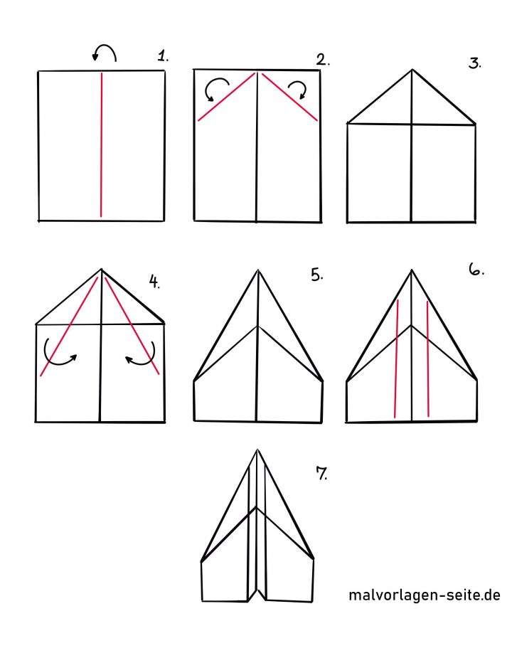Anleitungen Zum Falten Von Papierfliegern - Papierflugzeuge bei Papierflieger Bauanleitung Zum Ausdrucken
