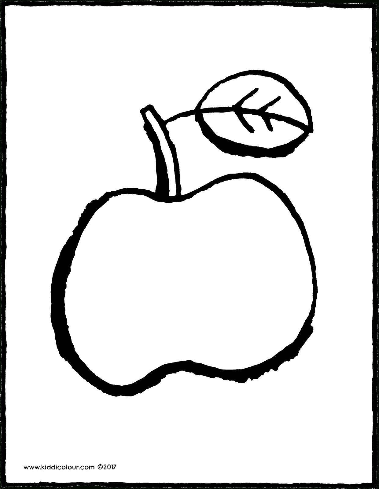 Apfel - Kiddimalseite bestimmt für Apfel Ausmalbilder