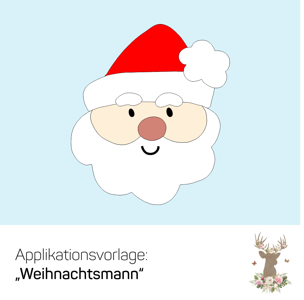 Applikation &quot;weihnachtsmann&quot; in Weihnachtsmann Schablone
