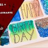 Aquarell + Muster Geburtstagskarte verwandt mit Geburtstagskarten Muster