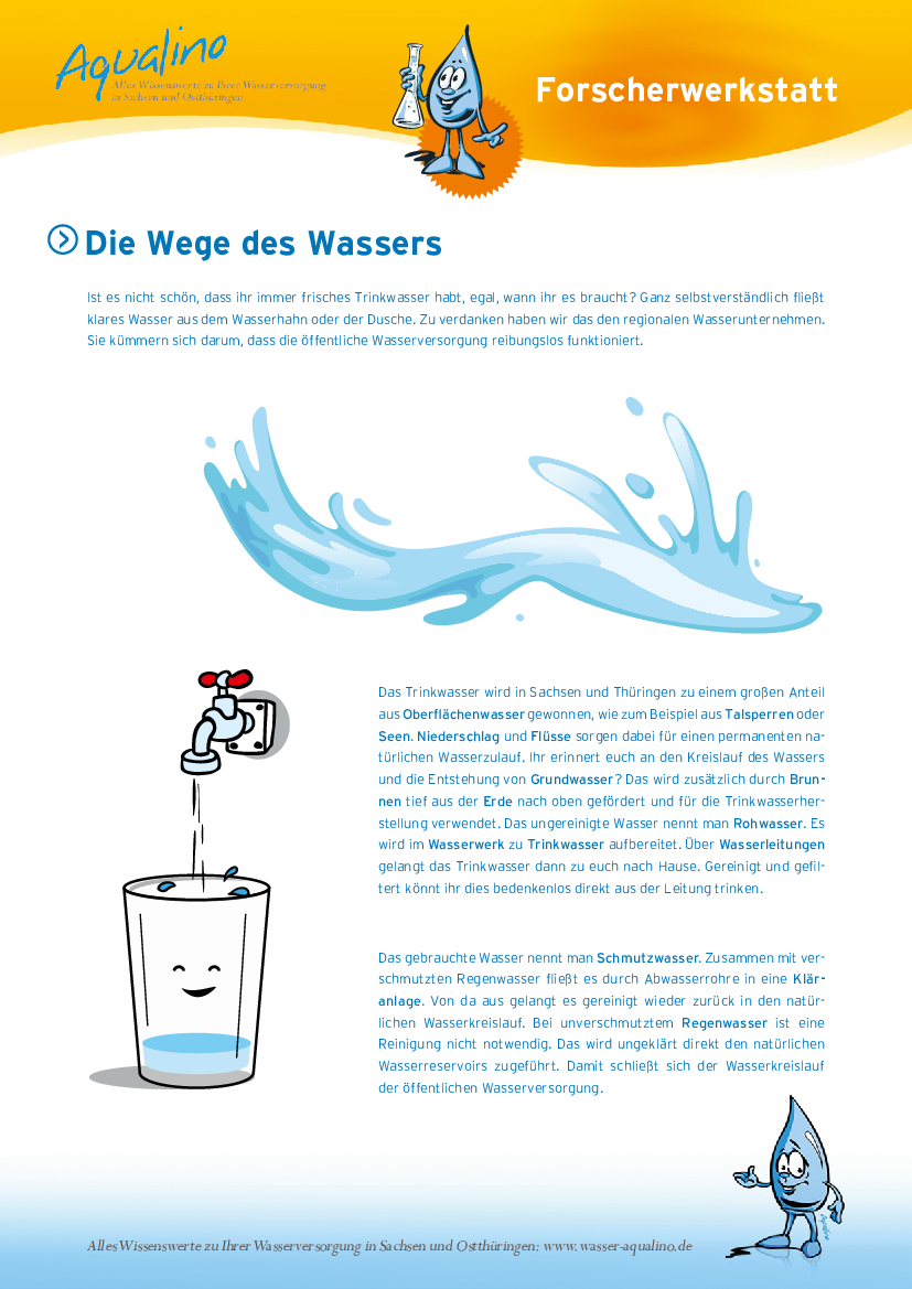 Arbeitsblätter | Aqualino ganzes Thema Wasser Grundschule Arbeitsblätter