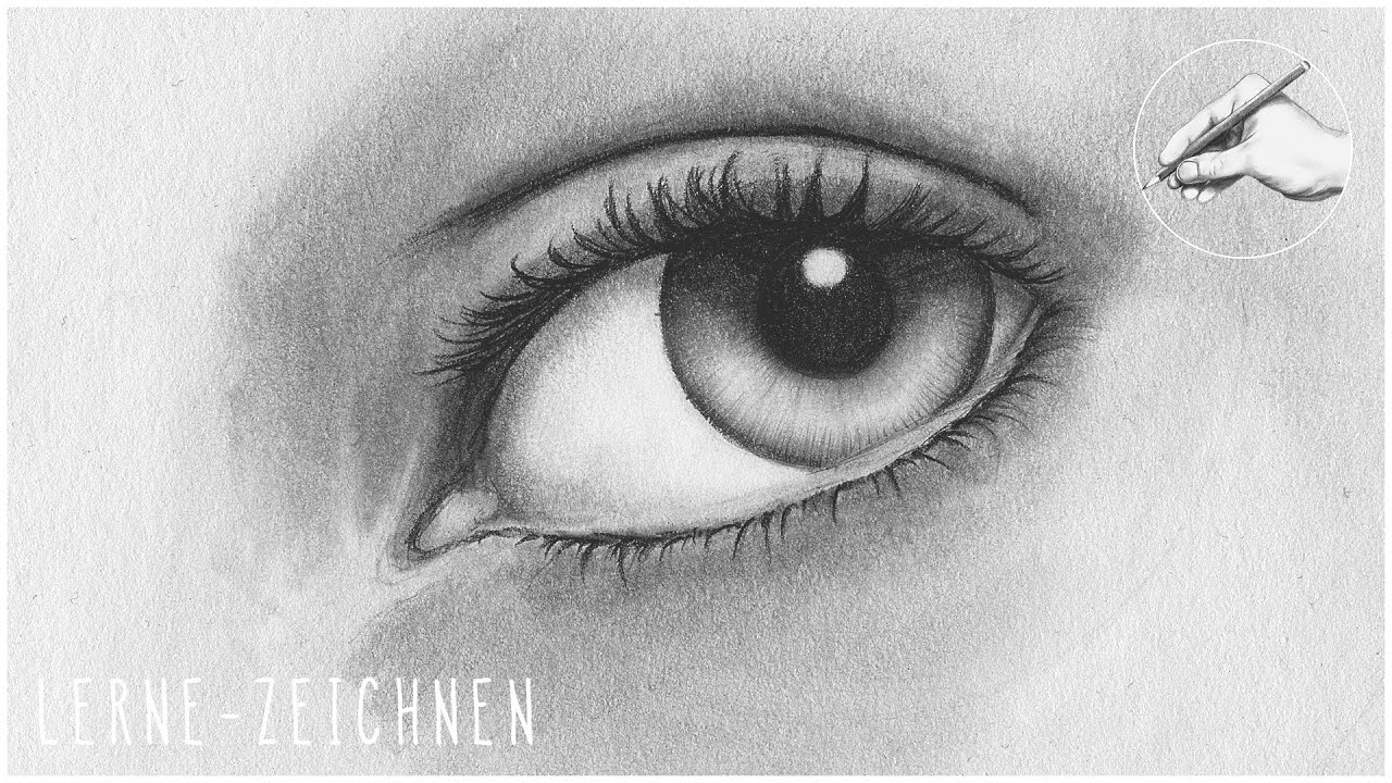 Auge Zeichnen Teil 1 Iris Und Pupille | How To Draw A Realistic Eye  Realistisches Auge Zeichnen in Augen Malen Lernen