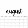 August Kalender Calendar 2019 | August Kalender, Kalender für Monatskalender Zum Ausdrucken