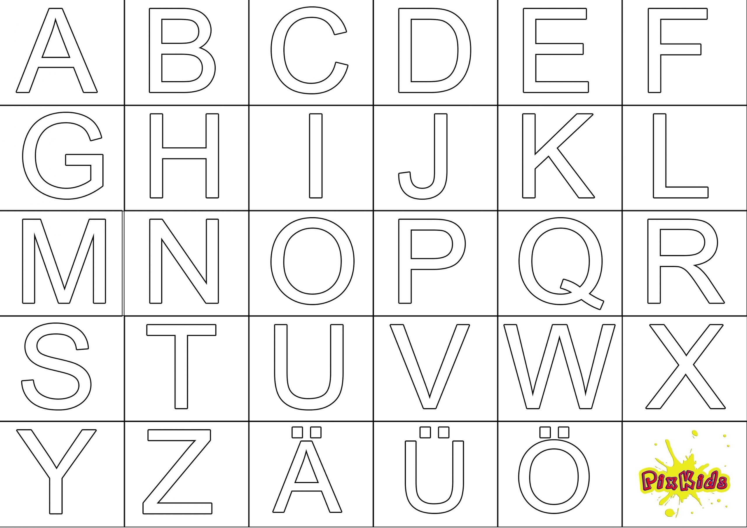 Ausmalbild Abc - Kostenlose Malvorlagen verwandt mit Ausmalbuchstaben