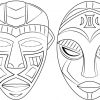 Ausmalbild: Afrikanische Masken | Ausmalbilder Kostenlos Zum in Masken Zum Ausmalen