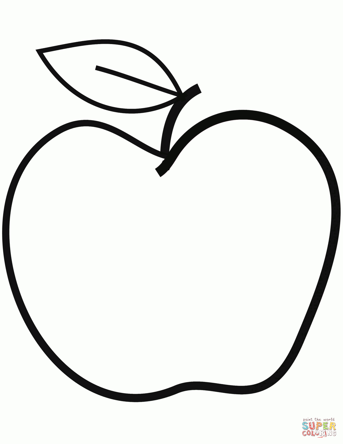 Ausmalbild: Apfel 20 | Ausmalbilder Kostenlos Zum Ausdrucken mit Ausmalbild Kleeblatt