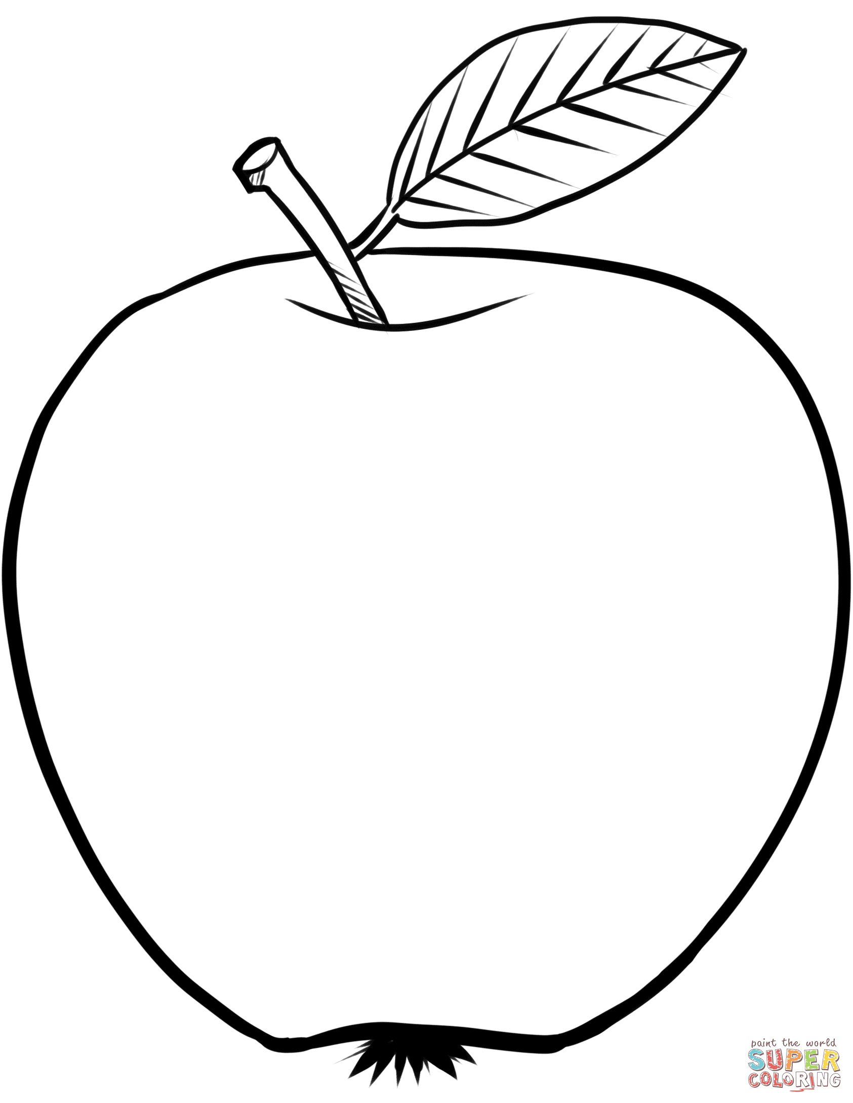 Ausmalbild: Apfel | Ausmalbilder Kostenlos Zum Ausdrucken über Apfel Ausmalbilder