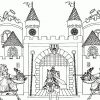Ausmalbild: Die Burg Von König Arthur | Ausmalbilder innen Ausmalbild Burg