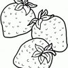 Ausmalbild: Drei Erdbeeren | Ausmalbilder Kostenlos Zum für Erdbeere Ausmalbild
