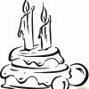 Ausmalbild: Geburtstagskuchen Mit Kerzen | Ausmalbilder für Malvorlage Geburtstagskuchen