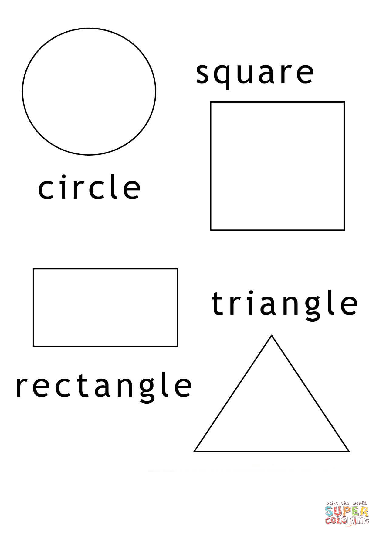 Ausmalbild: Geometrische Grundformen | Ausmalbilder bei Geometrische Grundformen