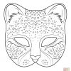 Ausmalbild: Gepard Maske | Ausmalbilder Kostenlos Zum Ausdrucken ganzes Masken Zum Ausdrucken