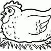 Ausmalbild: Henne Beim Brüten | Ausmalbilder Kostenlos Zum innen Ausmalbild Huhn
