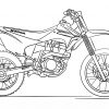 Ausmalbild: Honda Motocross Motorrad | Ausmalbilder verwandt mit Motorrad Malvorlage