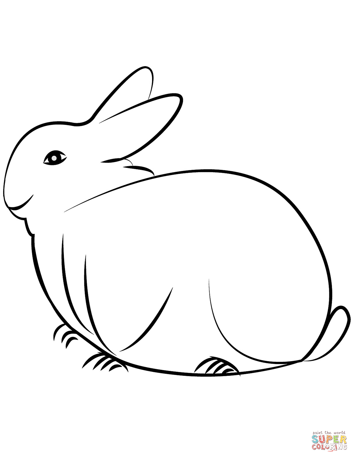 Ausmalbild: Kaninchen | Ausmalbilder Kostenlos Zum Ausdrucken bestimmt für Kaninchen Zum Ausmalen