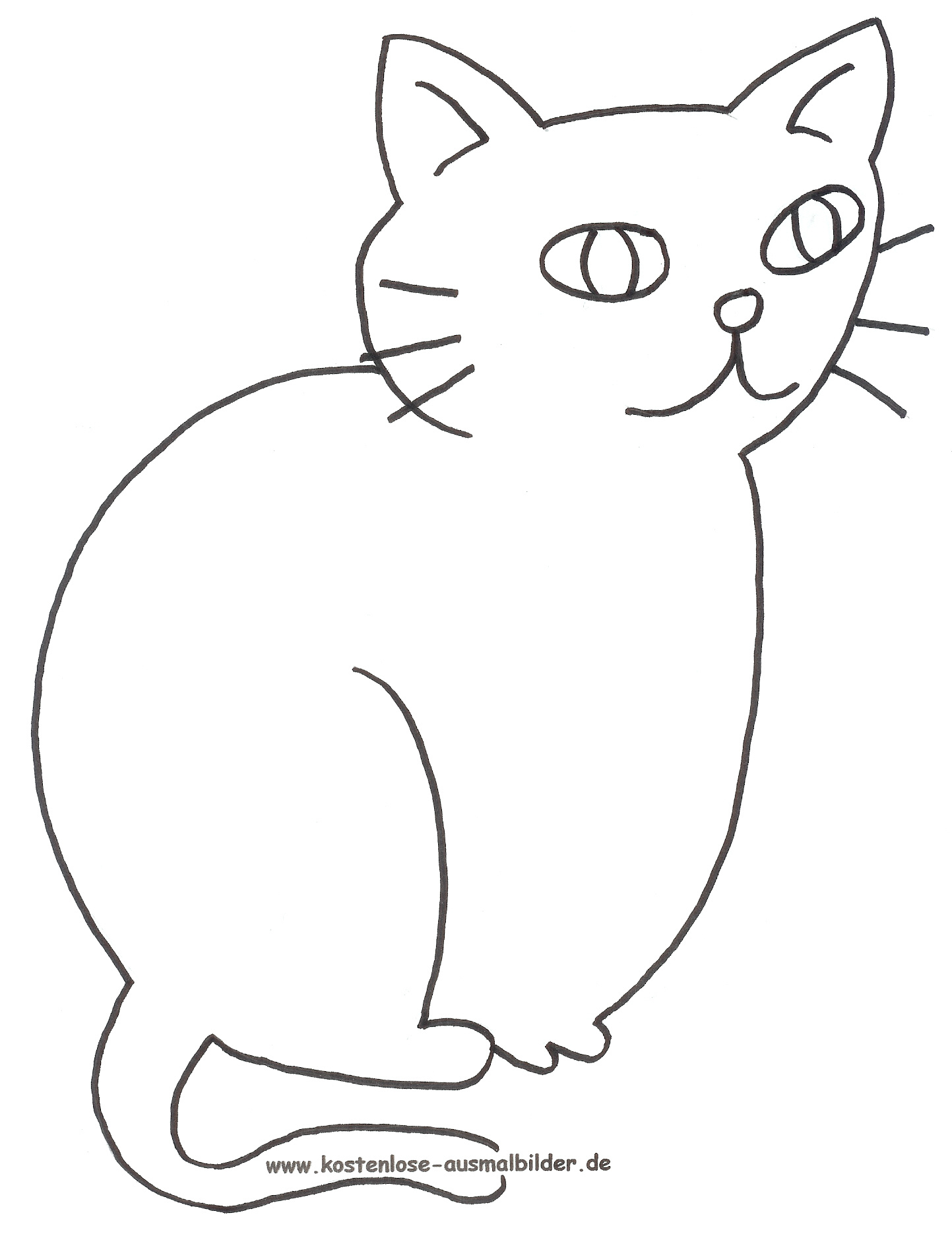 Ausmalbild Katze Zum Ausdrucken in Katzen Ausmalbilder Ausdrucken